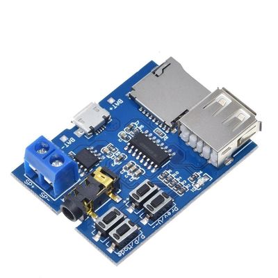 MP3 декодерная плата с 2W моноусилителем TF-картой и режимом воспроизведения U-диска для 3,7V литийного батареи