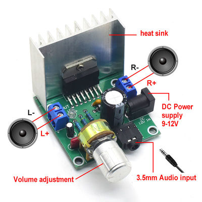CA-7297 Модуль цифрового усилителя 2 * 15W Двухканальные части DIY Kit Аудиоусилительная плата TDA7297