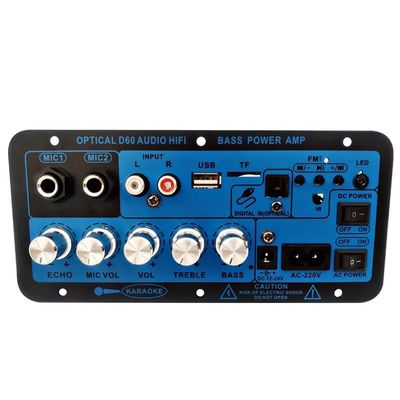 D60 50W Subwoofer Amplifier Board с Bluetooth и оптическим аудио входом для мощности 12V/24V/220V