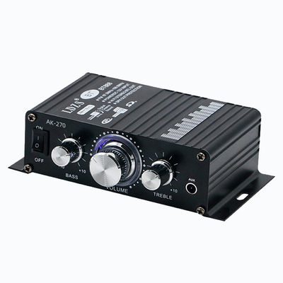 AK-270 12V Малый мощный Bluetooth аудиоусилитель 2.0 канал выхода HIFI мини-усилитель мощности для домашнего кинотеатра звуковой системы