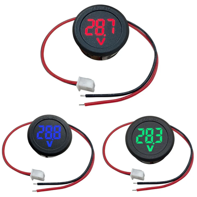 DC 4-100V LED Digital Display Circular Voltmeter Two-Wire Reverse Connection Protection Protective Digital Voltmeter Head