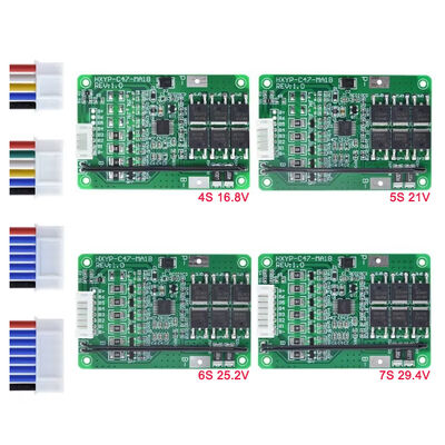 16.8V Lithium Battery Protection Board 4 Series 5/6/7 Series Working Overcurrent 18A Equalization Temperature Control Model