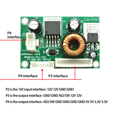 CA-1253 12V к 5V к модулю BENQ преобразования напряжения тока 3.3V с линией модулем электропитания доски силы BENQ