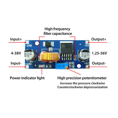 Наивысшей мощности доски 4~38V CA-4015 5A DC-DC модуль электропитания пульсации далеко за пределы LM2596 XL4015E понижение низкий