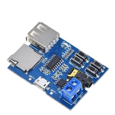 MP3 декодерная плата с 2W моноусилителем TF-картой и режимом воспроизведения U-диска для 3,7V литийного батареи