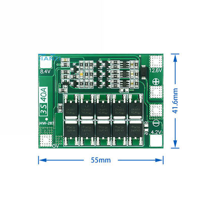 конвертер Dc Dc доски предохранения от батареи лития 3S 11.1V 12.6V 40A 18650