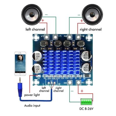 CA-3110S 30W+30W Digital Amp Board Mini Amplifier Audio Module с 2,0 каналом и питанием постоянного тока 8-26 В
