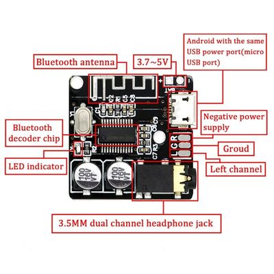 CA-6965-B 4,1 5,0 MP3 декодер без потерь, плата Bluetooth аудиомодуль, беспроводная система приемника