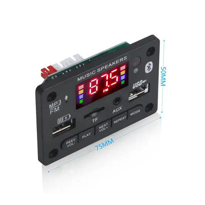 USB автомобиля модуля доски расшифровывать Mp3 6V 12V Bluetooth 5,0 беспроводной