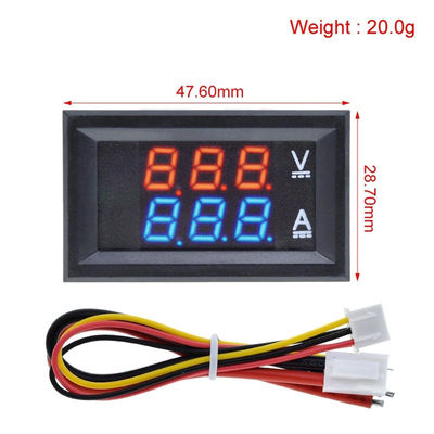 Вольт Amp DC 0-100V 10A цифров измеряет Ac 0,28&quot; красный голубой привод IC