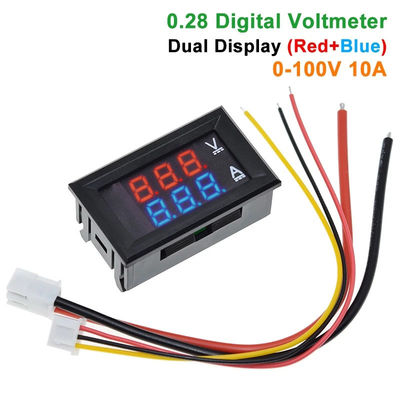 Вольт Amp DC 0-100V 10A цифров измеряет Ac 0,28&quot; красный голубой привод IC