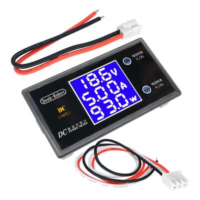 Ваттметр 5A 10A LCD цифров амперметра вольтметра DC 0-100V 0-50V
