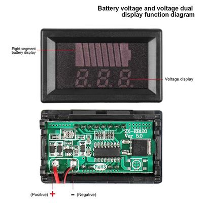 0,56" метр 12V 24V 36V 48V 60V 72V емкости батареи лития СИД