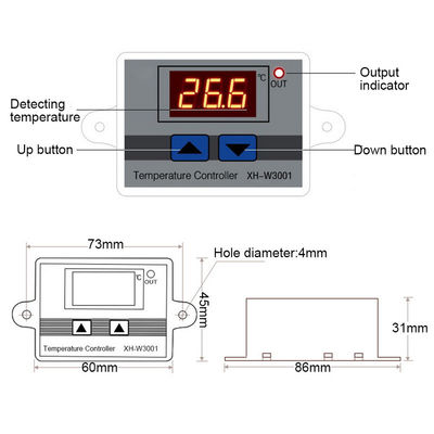 Переключатель 12V 24V 110V-220V датчика температуры регулятора цифрового термометра XH-W3002