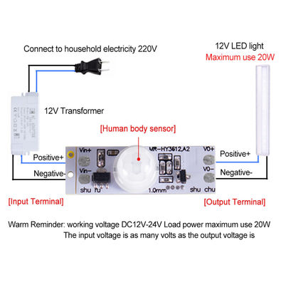 Переключатель модуля датчика движения модуля PIR датчика DC 12V 24V умный
