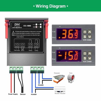 Регулятор 10A влажности цифров дисплея LCD с AC 110-220V датчика NTC