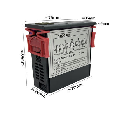 Реле регулятора 2 цифрового термометра STC-3008 вывело наружу с зондом 12V 24V 220V