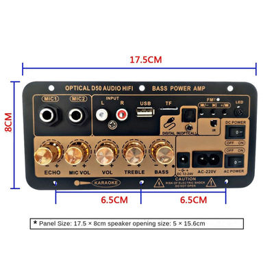 D50 Усилительная панель с оптическим аудио Bluetooth AMP USB FM Radio TF Player DIY Audio Subwoofer Car