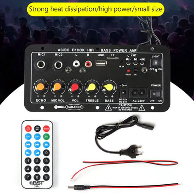 D10 Digital Power Amplifier Board с выходной мощностью 30-120 Вт Bluetooth 5.0 и двойным микрофоном для субвуфера и караоке