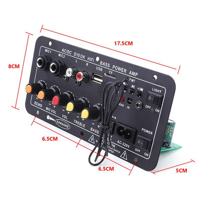 D10 Digital Power Amplifier Board с выходной мощностью 30-120 Вт Bluetooth 5.0 и двойным микрофоном для субвуфера и караоке