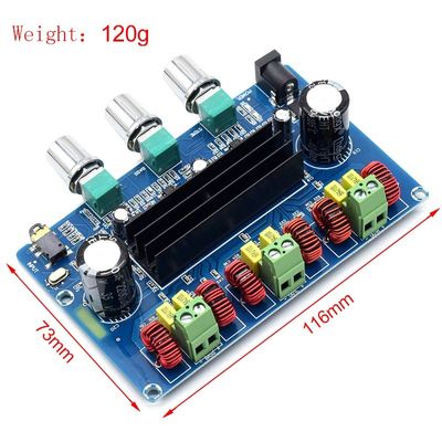 CA-3166B Bluetooth 5.0 Amplifier Board 2*50W+100W 2.1 канал TPA3116D2 с питанием DC12~24V