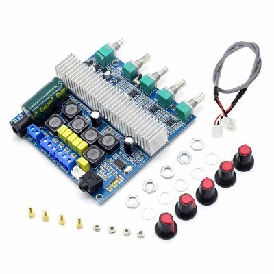 2.1 Усилитель HiFi Bluetooth 5.0 Аудиокарта с выходом 2*50W+100W и питанием DC12~24V