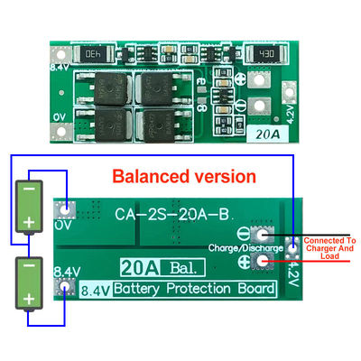 2S 20A 7.4V 8.4V 18650 Литиевая батарея Защитная панель Стандарт / Баланс Diy Bms Для 18650