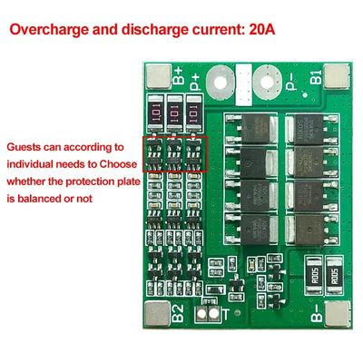3S 25A Литий-ионный 18650 BMS PCM батарейный защитный щит с балансом для литий-ионных липо-аккумуляторов