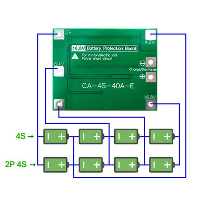 CA-4S-40A Литий-ионное зарядное устройство Липо-элементный модуль PCB BMS Защитная панель для бурового двигателя 12.6V с балансом