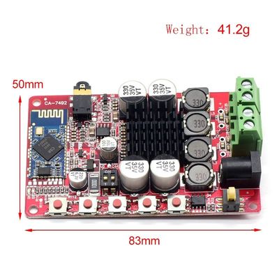 CA-7492B Модуль цифрового усилителя мощности BT с выходом CSR5.0 Bluetooth 2*50 Вт и питанием постоянного тока 8–24 В