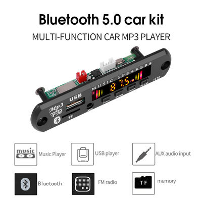 Аудиомодуль Bluetooth 5.0 с цветным экраном и платой MP3-декодера с дистанционным управлением для автомобильного усилителя