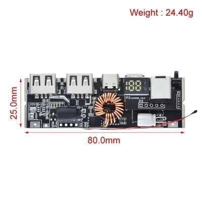 QC4.0 QC3.0 LED Dual USB PD Power Bank 18650 Модуль зарядки с регулировкой температуры