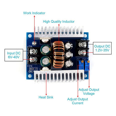300 Вт 20 А постоянного тока- постоянного тока Buck Converter Step Down Module с ограничивающим диапазоном тока 0,2-20 А