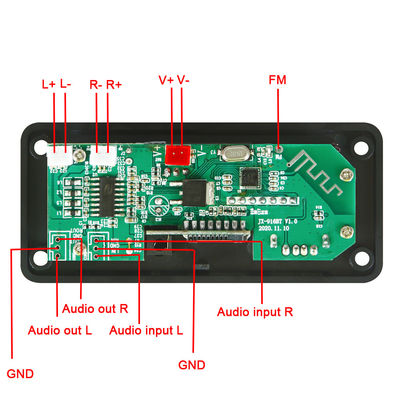 Модуль автомобильного аудиоусилителя Bluetooth 5.0 мощностью 50 Вт с USB TF FM-радио и каналами 5.0