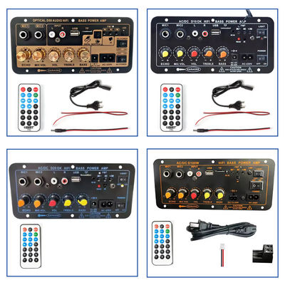 D60 50W Subwoofer Amplifier Board с Bluetooth и оптическим аудио входом для мощности 12V/24V/220V