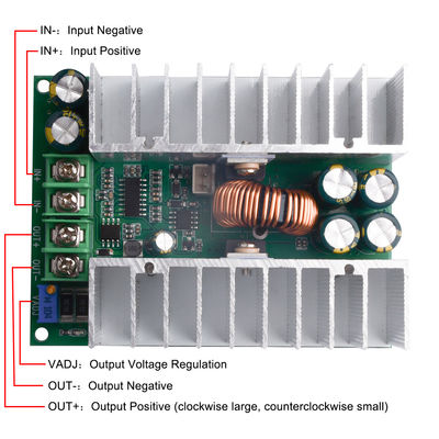 Регулируемый модуль Step Down мощностью 500 Вт для стандартного монтажа DC-DC CC CV Buck Converter