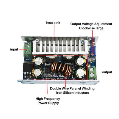 200 Вт постоянного тока-конкурентного тока Buck Module 15A Step-Down Converter от 8-55 В до 1-36 В со стандартной установкой