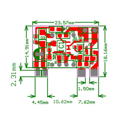 Стандартная монтажная панель преобразователя AC/DC 700MA 3.5W Модуль питания изоляционного переключателя 220V AC 5V DC