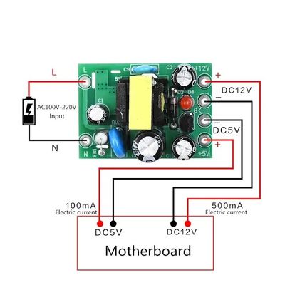 Стандартный тип монтажа Модуль коммутационного питания AC-DC 110-220V с выходной мощностью 6 Вт