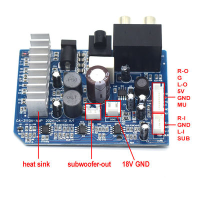 TPA3110 Дигитальная панель усилителя субвуфера 8-24V 2*15W для 2,0 каналов