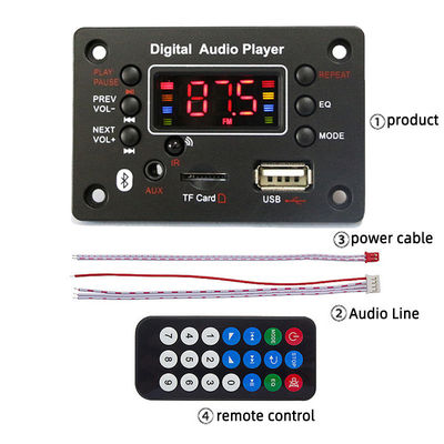 Bluetooth MP3 Decoder Board с функцией звукозаписывателя USB FM Radio поддерживает использование WAV и экран Да