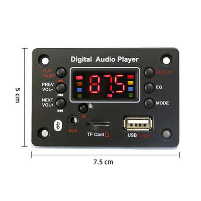 Bluetooth MP3 Decoder Board с функцией звукозаписывателя USB FM Radio поддерживает использование WAV и экран Да