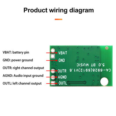 12V Модуль усилителя питания постоянного тока 23*15 мм Частная форма NO Bluetooth 5.1 Динамика