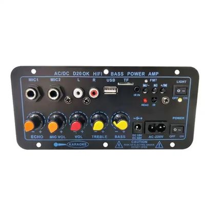 D20 60-200W BT Усилитель Борт Автомобильный Стерео Усилитель Субвуфер USB FM Радио TF Player Двойной микрофон