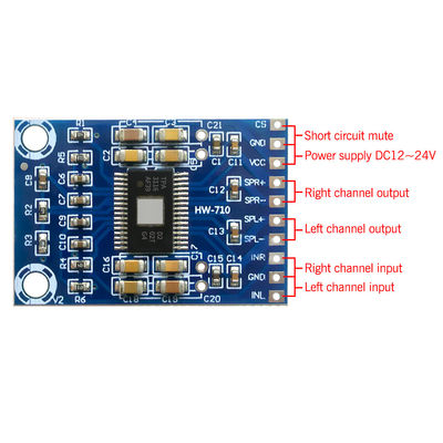 TPA3116D2 Chip Digital Amplifier Board с выходом 50W+50W и питанием постоянного тока 12V-24V