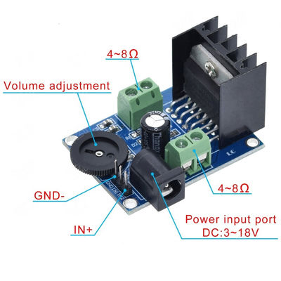 TDA7266 Аудиоусилительное панель 2 каналов Модуль стереоусилителя 15W+15W для расширения динамиков HIFI