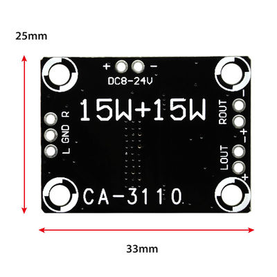 2x15W Стерео класс D TPA3110 Усилитель Аудиокарта 8-24V Высокая мощность Частная плесень