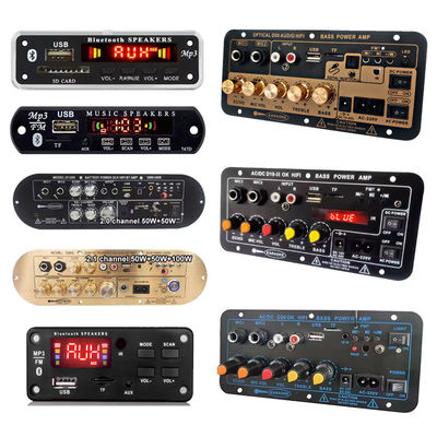 D50 Усилительная панель с оптическим аудио BT AMP USB FM Radio TF Player Черный для домашнего автомобиля