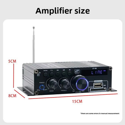 Hifi Stereo Audio Усилитель мощности 120 Вт Двухканальный Усилитель мощности Независимый Уравнитель управления Домашние цифровые усилители