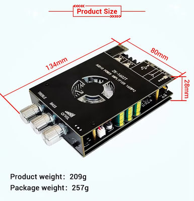 ZK-1602T 2*160W 2,0-канальный цифровой усилитель мощности Модуль класса D Аудио стерео BT 5.0 Субвуферный усилитель ZK-1602T